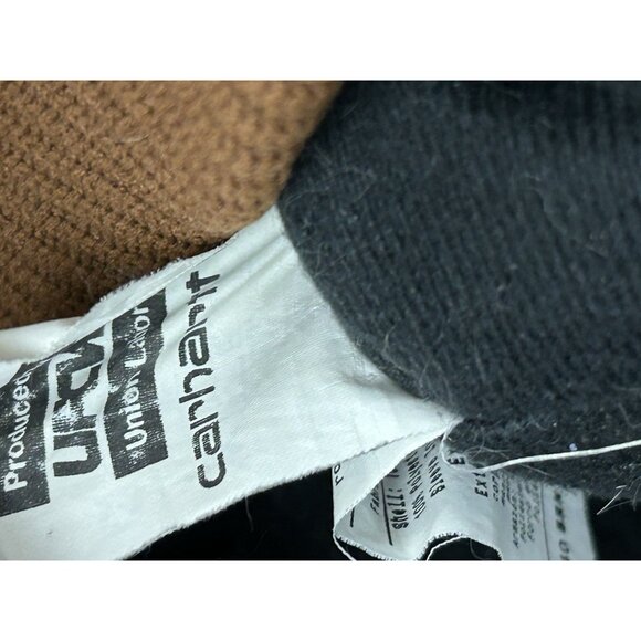 VTG Carhartt Jacket Men 3XL Hooded Full Zip Workwear J140 BRN Quilted Lined USA - Picture 7 of 16